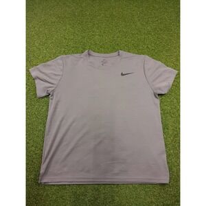 Nike Dri-FIT T-Shirt Men's Large Gray Performance Gym Athletic Standard Fit